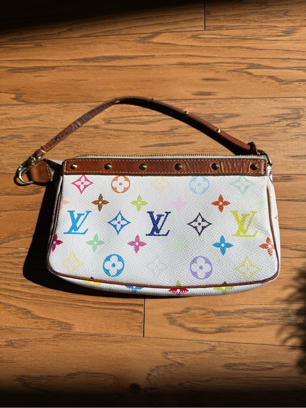 Louis Vuitton White Multicolor Pochette